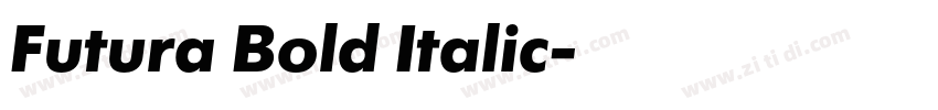 Futura Bold Italic字体转换